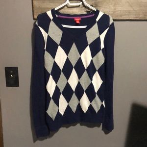 Y2K Izod argyle knit sweater